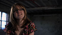 Rosie Cotton on location at the old shapland factory for Douglas E Powell music video - click to enlarge