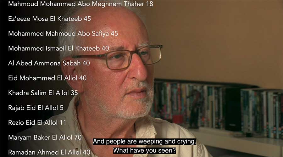 A screen shot of Mike Joseph from the Documentary Gaza A story of Love and War