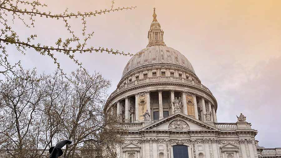 London St Pauls view from street level just down from the Law firm HQ