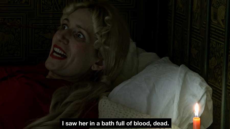 I saw her in a bath full of blood - dead!