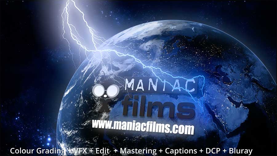 Maniac Films Visual Effect VFX splash - colour grading and VFX by Maniac Films UK