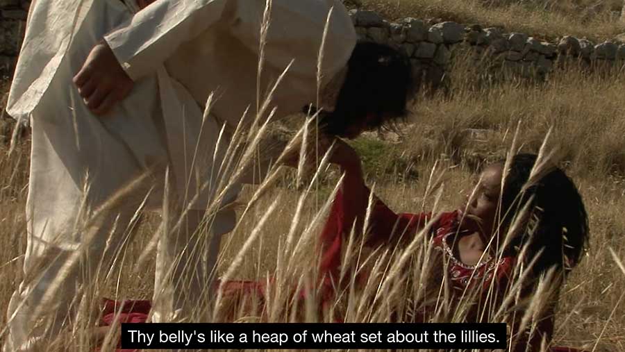 Thy belly's like a heap of wheat set about with lillies - still from Song of Solomon