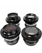  Nikon Fast Lens Kit - 4 Fast Canon-EF Lenses with Cine Gears 