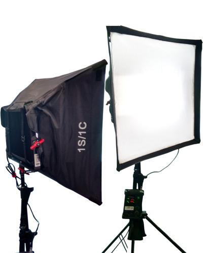  Aputure LS1c bi-colour Dual panel Diffused LED Lighting kit 