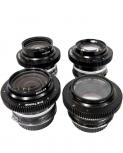 Nikon Fast Lens Kit - 4 Fast Canon-EF Lenses with Cine Gears Nikon Fast Lens Kit - 4 Fast Canon-EF Lenses with Cine Gears