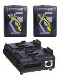  IDX V-Lock dual micro98w battery kit with Charger 