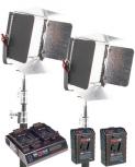 Aputure Dual LS1C LED Panels with V-lock Battery kit Aputure Dual LS1C LED Panels with V-lock Battery kit